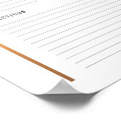 印刷可能空白のなバインダー用キッチンレシピテンプレート ポスター (角)