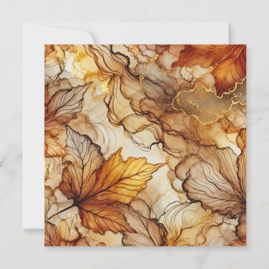 印刷可能紅葉アルコールインクスクラップブック紙 招待状 (正面)