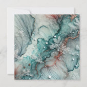 印刷可能霜の降りた秋アルコールインクスクラップブック紙 招待状 (正面)