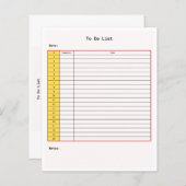印刷可能To Doリストレトロスタイル (正面/裏面)