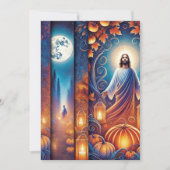 印刷可鮮やか能なクリスチャン・ハロウィーン・イエス 招待状 (正面)