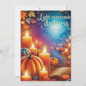 印刷可鮮やか能なクリスチャン・ハロウィーン・イエス 招待状 (裏面)