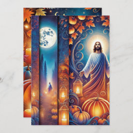 印刷可鮮やか能なクリスチャン・ハロウィーン・イエス 招待状