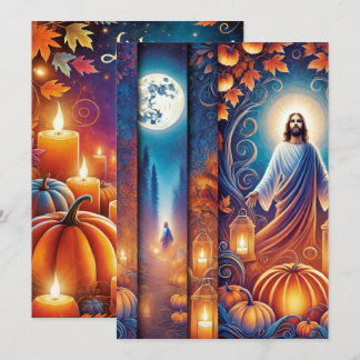 印刷可鮮やか能なクリスチャン・ハロウィーン・イエス 招待状