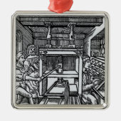 印刷機 メタルオーナメント (正面)