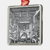 印刷機 メタルオーナメント (左)