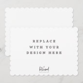 印刷注文 ７ｘ５インチ カード 切り取り スカロップエッジ (正面/裏面)