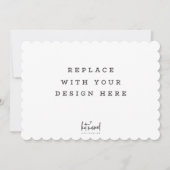 印刷注文 ７ｘ５インチ カード 切り取り スカロップエッジ (正面)