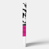 印刷済みリボンピンク、黒、白フローラダマスク Case-Mate iPhoneケース (裏面 / 右)