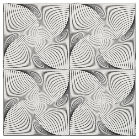 印刷綿布、タイル状スパイラルパターン ファブリック (見本)