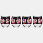 印刷缶ガラス ステムなしワイングラス (左)