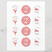 印刷2"クロフィッシュ誕生日カップケーキトッパー (正面)