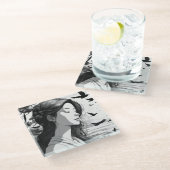 印刷 ガラスコースター (アングル)