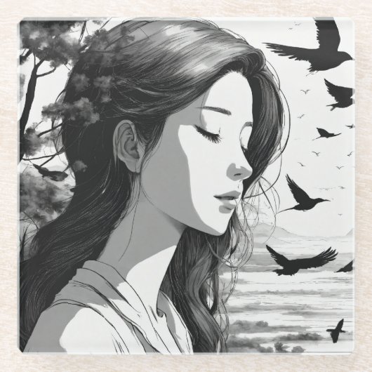 印刷 ガラスコースター (正面)