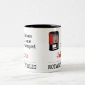 印来付き公証人インディアナ ツートーンマグカップ (中央)