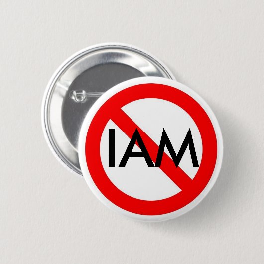 印無し、IAM 缶バッジ (正面&裏面)