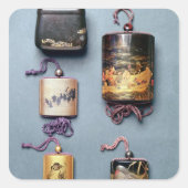 印籠とタバコ入れ スクエアシール (正面)