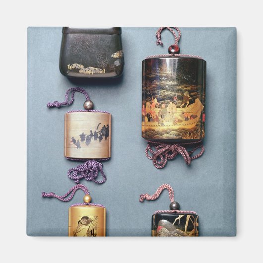 印籠とタバコ入れ マグネット (正面)