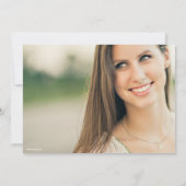 印紙写真モダン卒業記念パーティーのお知らせ 招待状 (裏面)