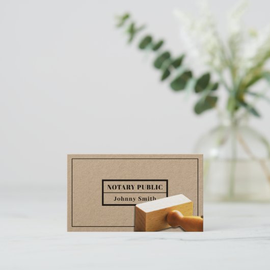 印紙枠公証・法務用ビジネスカー 名刺 (スタンド正面)