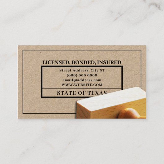 印紙枠公証・法務用ビジネスカー 名刺 (裏面)