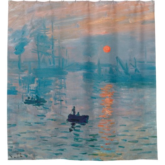印象の朝 Claude Monet シャワーカーテン (正面)