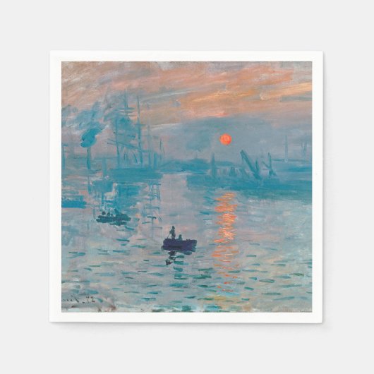 印象の朝 Claude Monet スタンダードカクテルナプキン (正面)