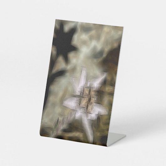 印象スタイルの花のデジタルエフェクト 台座サイン (正面)