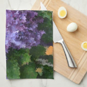 印象主義のアジサイの皿タオル キッチンタオル (四つ折り)