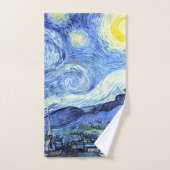 印象主義のゴッホの星明かりの夜Bathタオルセット バスタオルセット (ハンドタオル)