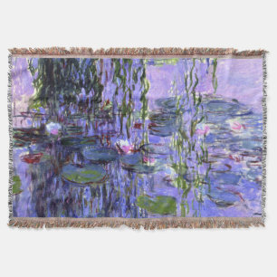 印象主義のスイレンの花の絵画 スローブランケット