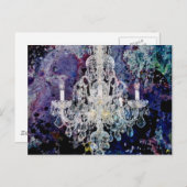 印象主義の水の色エドワーディアンシャンデリア ポストカード (正面/裏面)