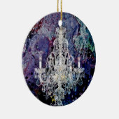 印象主義の水彩画のEdwardianのシャンデリア セラミックオーナメント (右)