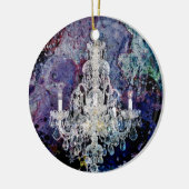 印象主義の水彩画のEdwardianのシャンデリア セラミックオーナメント (左)
