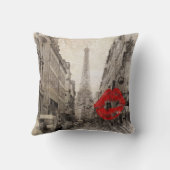 印象主義の秋の景色のパリエッフェル塔 クッション (裏面)