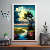 印象主義カラフル ポスター