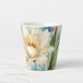 印象主義スタイルの春の花 カフェラテマグ (正面)