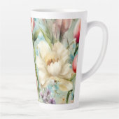 印象主義スタイルの春の花 カフェラテマグ (右)