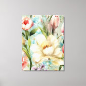 印象主義スタイルの春の花 キャンバスプリント (正面)