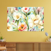 印象主義スタイルの春の花 キャンバスプリント (インサイチュ (リビング))