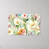 印象主義スタイルの春の花 キャンバスプリント (正面)