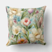 印象主義スタイルの春の花 クッション (裏面)