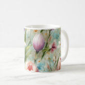 印象主義スタイルの春の花 コーヒーマグカップ (正面右)