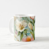 印象主義スタイルの春の花 コーヒーマグカップ (正面左)