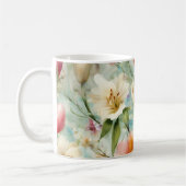 印象主義スタイルの春の花 コーヒーマグカップ (左)