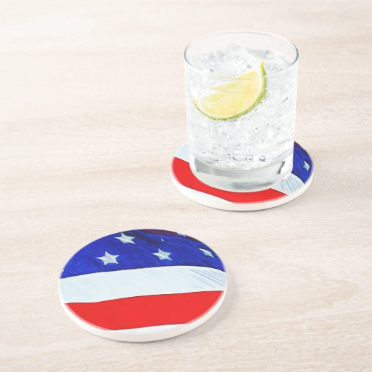 印象主義州統一された抽象芸術国旗 コースター (側面)