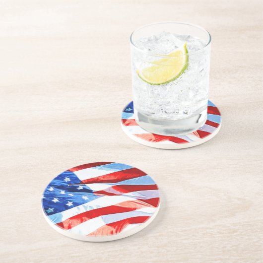 印象主義州統一された抽象芸術国旗 コースター (側面)