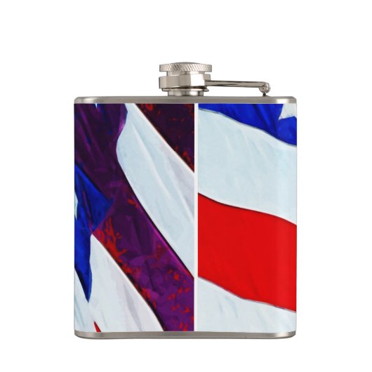 印象主義州統一された抽象芸術国旗 フラスク (裏面)