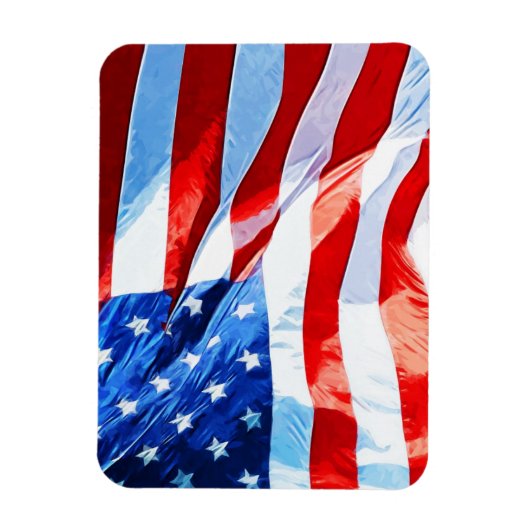 印象主義州統一された抽象芸術国旗 マグネット (縦)