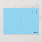 印象派お洒落のクリスマスツリーブルー ポストカード (裏面)